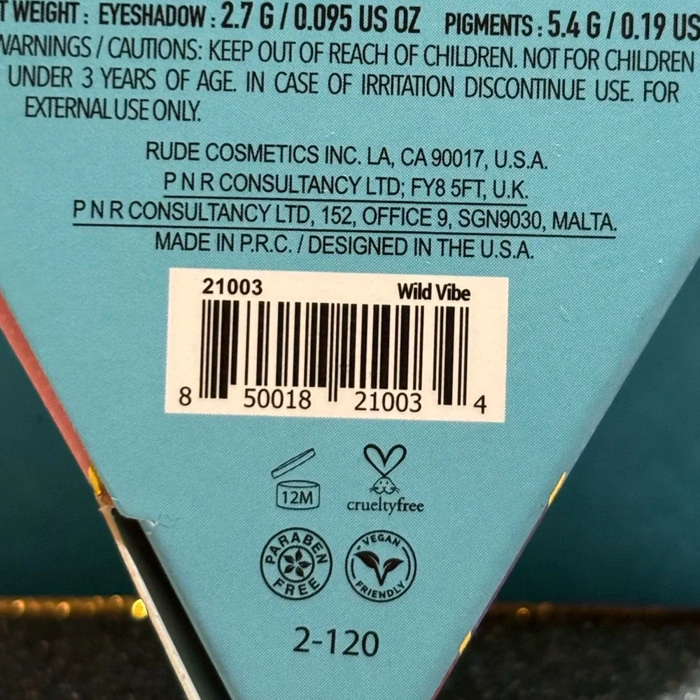 BNIB! Sealed Rude Cosmetics The 70’s Palette Wild Vibe 🪅🪩🛋️🪩